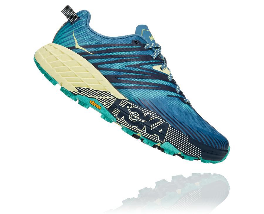 Zapatillas Trail Hoka One One Mujer - Speedgoat 4 - Azules - WGV396820